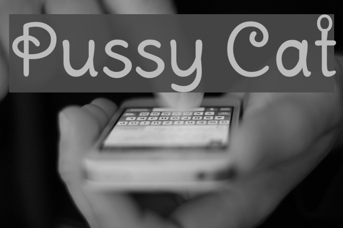 Pussy Cat Font examples