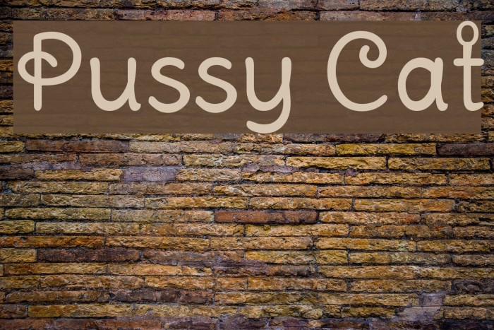 Pussy Cat Font examples