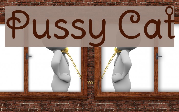 Pussy Cat Font examples