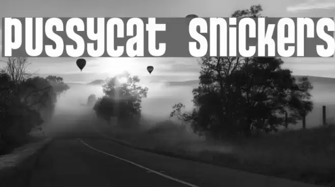 Pussycat  Snickers फ़ॉन्ट examples