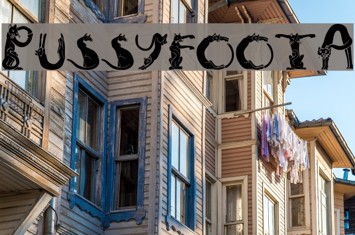 PussyfootA Font examples