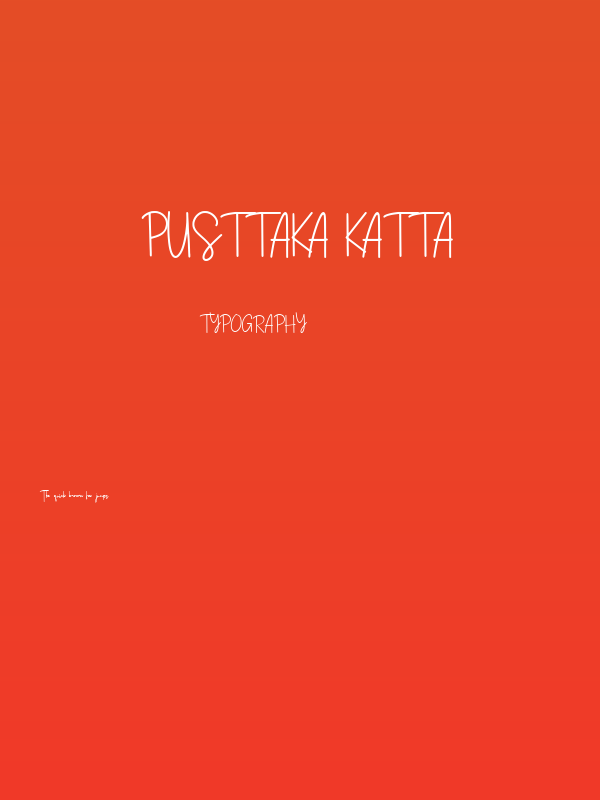 Pusttaka Katta Poster