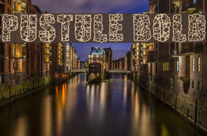 Pustule Bold Font examples