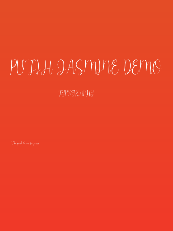 Putih Jasmine demo Poster