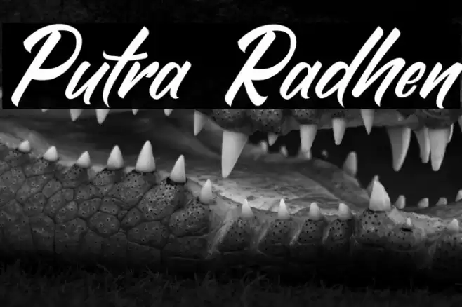 Putra Radhen Schriftart examples