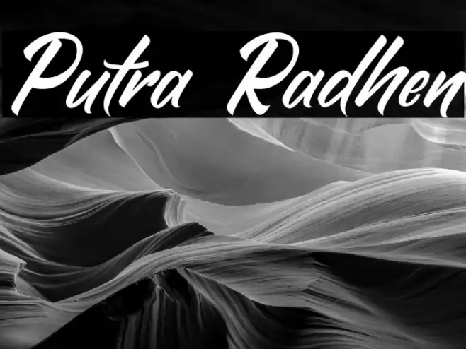 Putra Radhen Schriftart examples