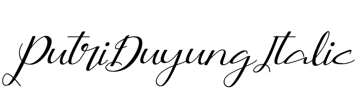 Putri Duyung Italic  font caratteri gratis