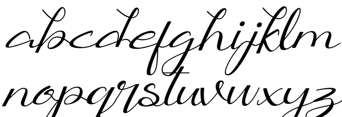 Putri Duyung Italic Font LOWERCASE