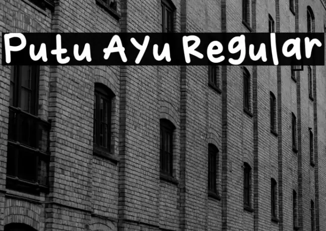 Putu Ayu Regular Fonte examples