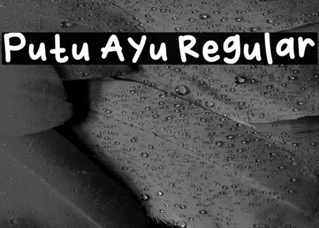 Putu Ayu Regular Fonte examples