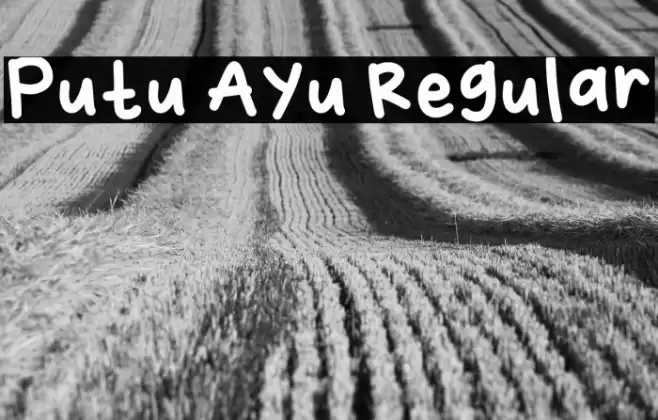 Putu Ayu Regular Fonte examples