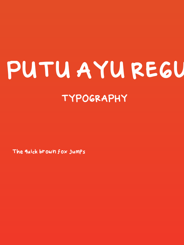 Putu Ayu Regular Poster