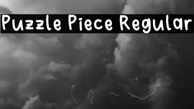 Puzzle Piece Regular Font examples