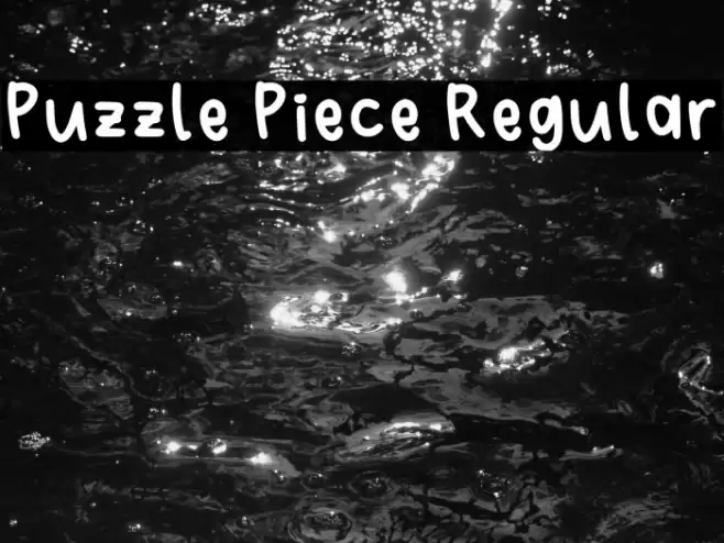 Puzzle Piece Regular Font examples