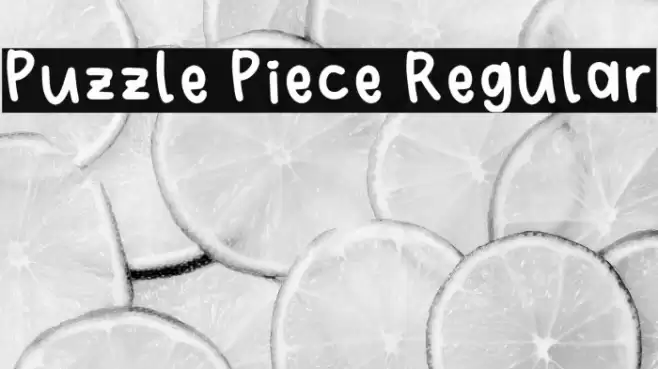 Puzzle Piece Regular Font examples