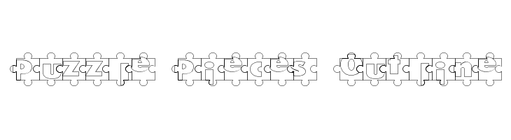 Puzzle Pieces Outline  font caratteri gratis
