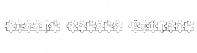 Puzzle Pieces Outline  font caratteri gratis