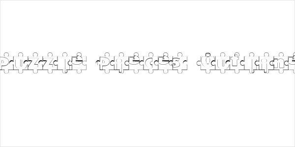 Puzzle Pieces Outline Logo