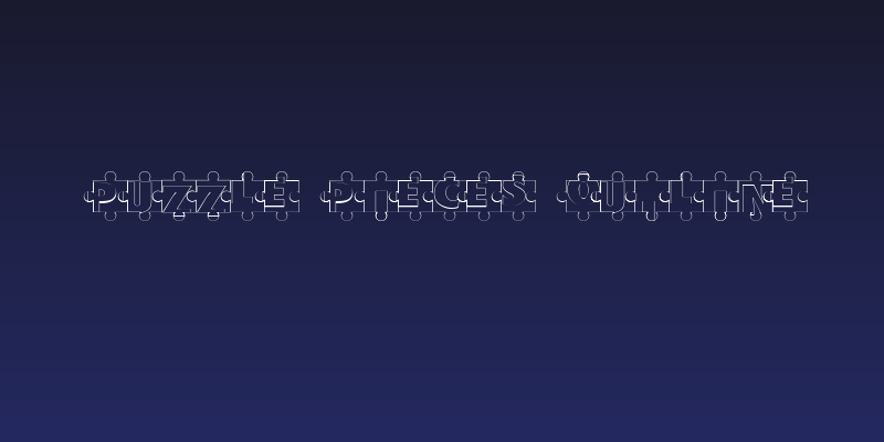 Puzzle Pieces Outline Social Header