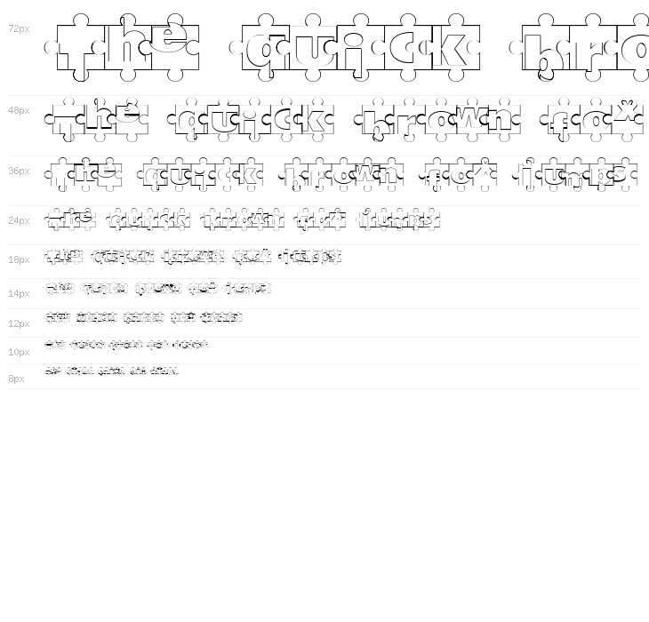 Puzzle Pieces Outline Waterfall