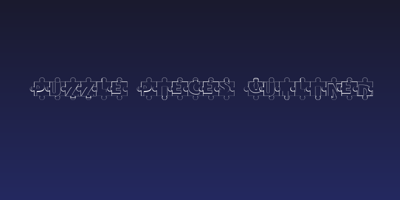 Puzzle Pieces Outlined Social Header