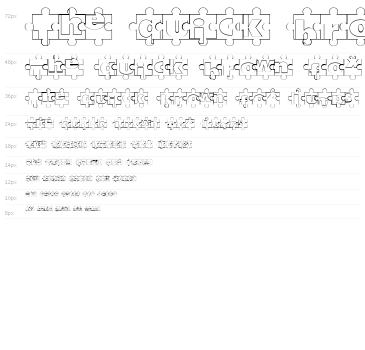 Puzzle Pieces Outlined Waterfall