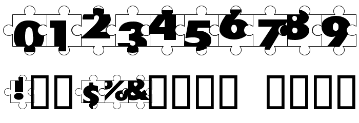 Puzzle Pieces フォント その他の文字