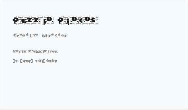 Puzzle Pieces Business Card