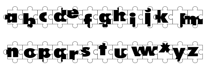 Puzzle Pieces フォント 小文字