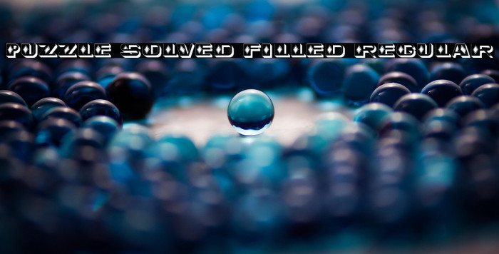 Puzzle Solved Filled Regular Example 1