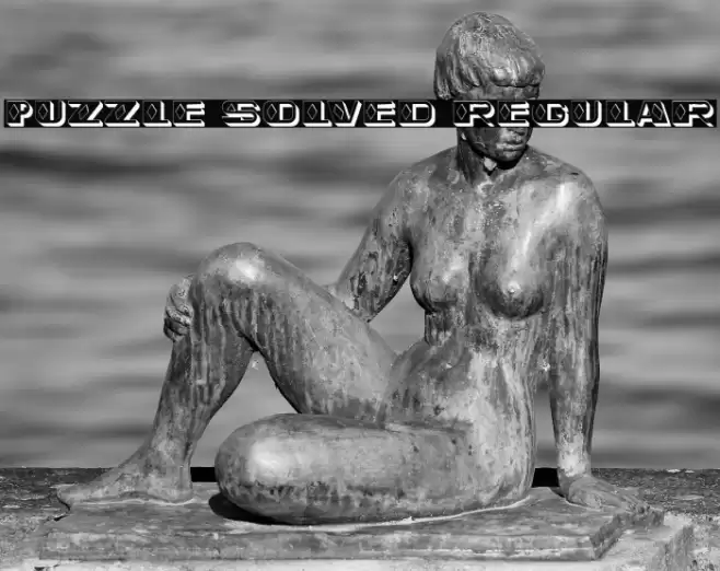 Puzzle Solved Regular Font examples