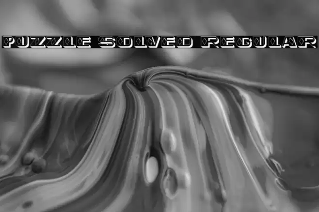 Puzzle Solved Regular Font examples