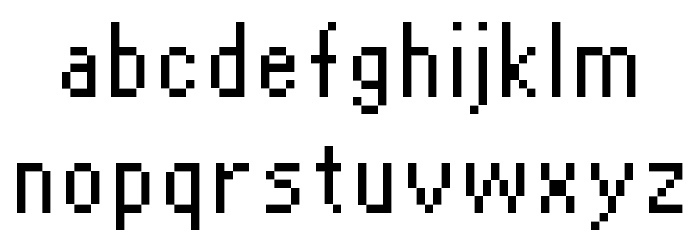 Puzzle Tale Pixel BG Font LOWERCASE