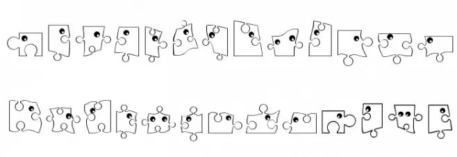 PuzzleParts 字体 大写