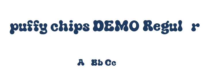 puffy chips DEMO Regular Font Preview