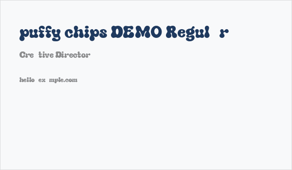 puffy chips DEMO Regular Business Card