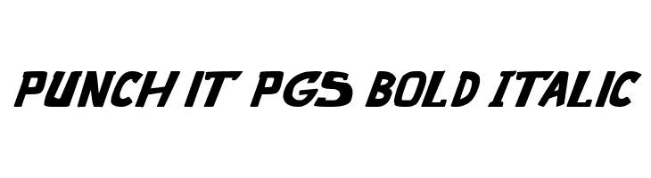 punch it PGS Bold Italic  لخطوط تنزيل
