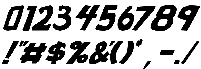 punch it PGS Bold Italic Font OTHER CHARS