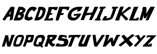 punch it PGS Bold Italic フォント 大文字