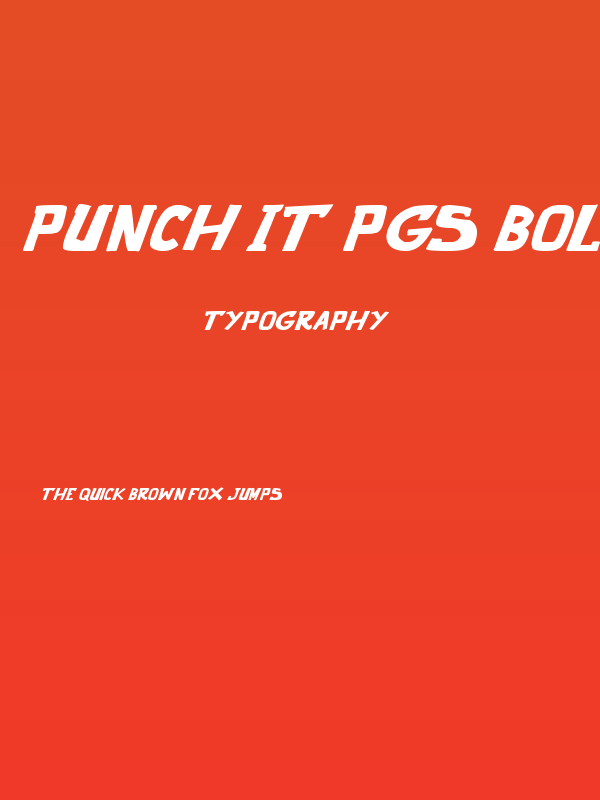 punch it PGS Bold Italic Poster