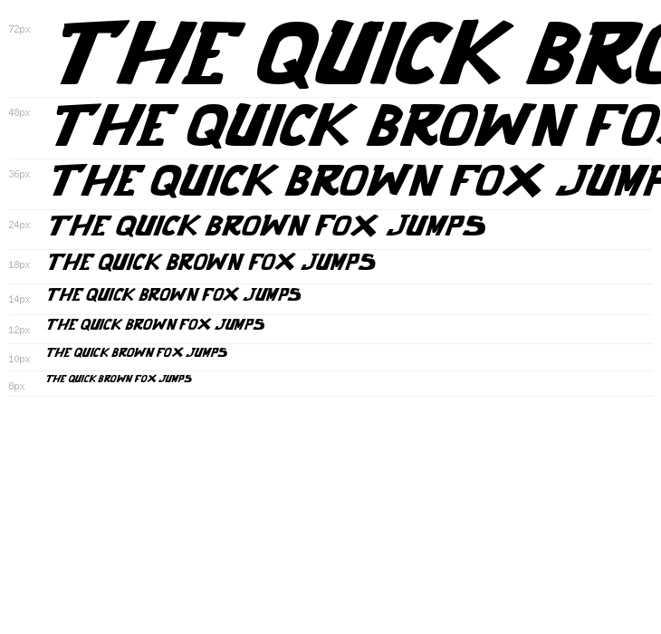 punch it PGS Bold Italic Waterfall