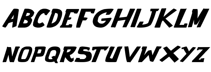 punch it PGS Bold Italic Font LOWERCASE