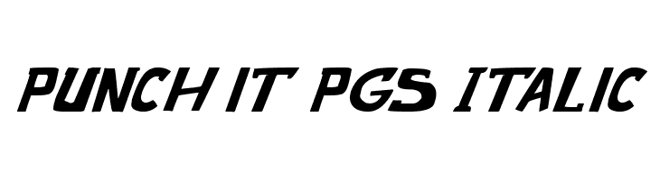 punch it PGS Italic Font