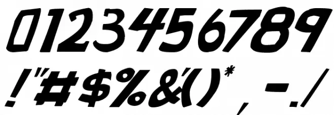 punch it PGS Italic Font OTHER CHARS