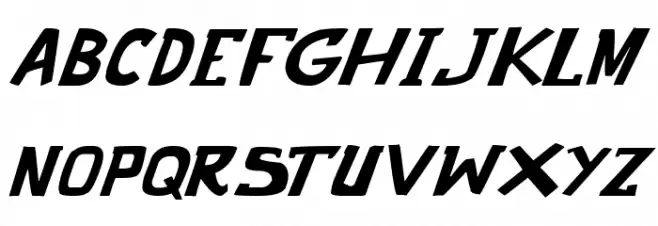 punch it PGS Italic Schriftart Groß
