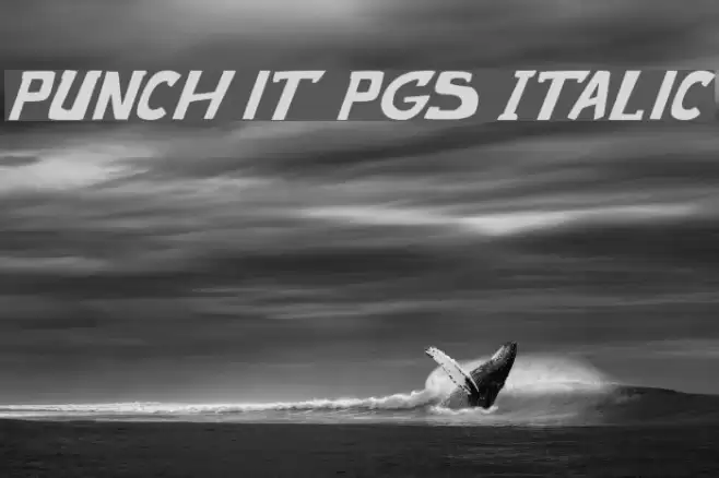 punch it PGS Italic Font examples
