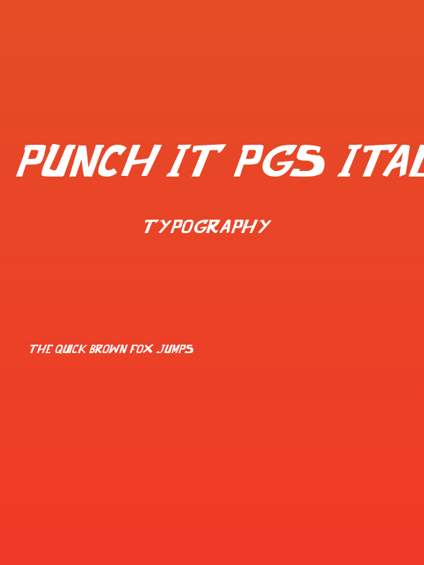 punch it PGS Italic Poster