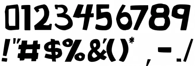 punch it PGS Font OTHER CHARS