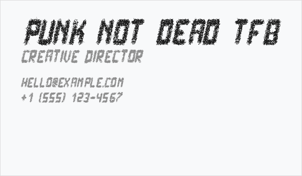 punk not dead tfb Business Card