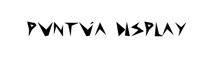 puntúa display  font caratteri gratis